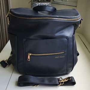 Full size Fawn design navy diaper bag
